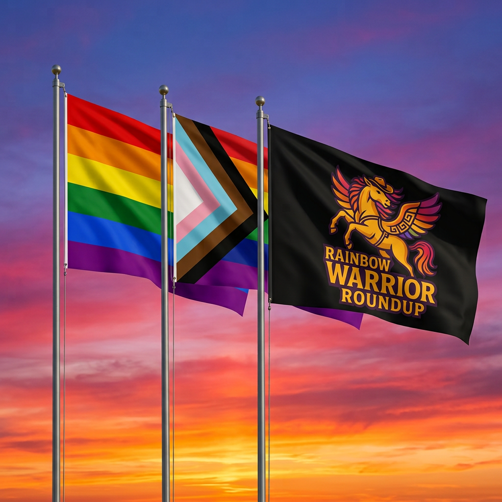 Rainbow Warrior Roundup flags